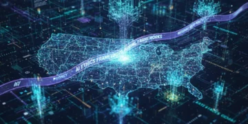 Illustration of interconnected ethical guidelines influencing U.S. AI policy
