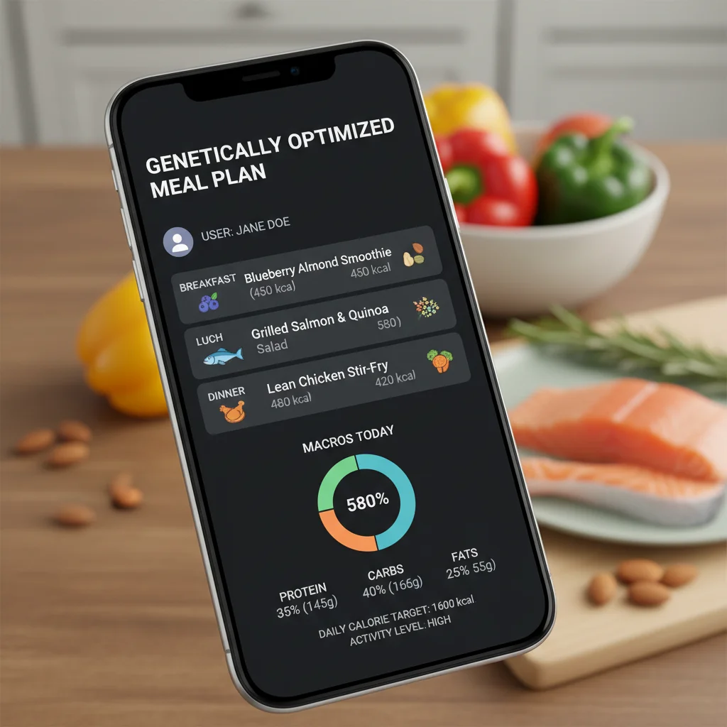 AI-powered personalized meal plan displayed on a smartphone screen