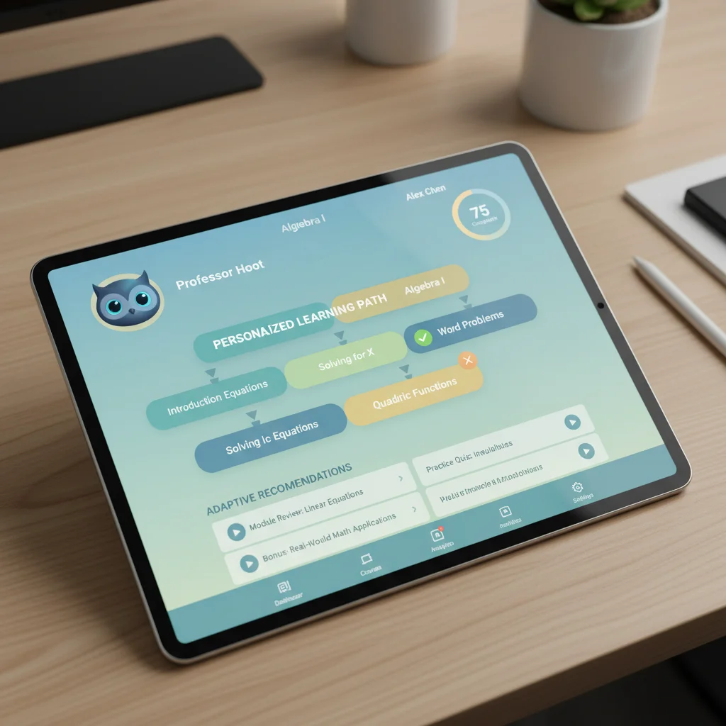 AI-powered personalized learning platform on a tablet