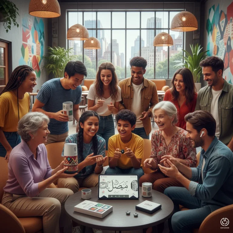 Diverse consumers engaging with culturally authentic brand products