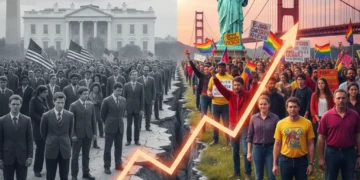 Divided American society, political polarization, social chasm