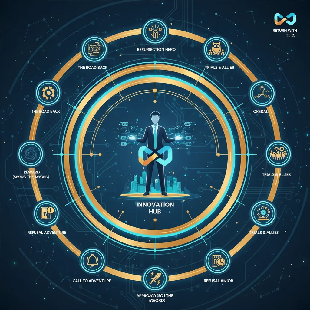Diagram illustrating the Hero's Journey narrative structure