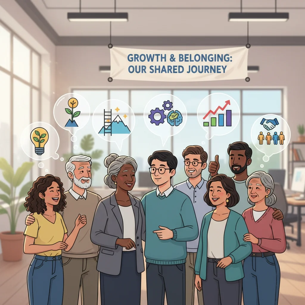 Diverse group of employees symbolizing inclusive workplace culture and growth through mentorship.