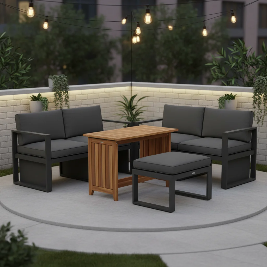 Multi-functional outdoor furniture for small patios