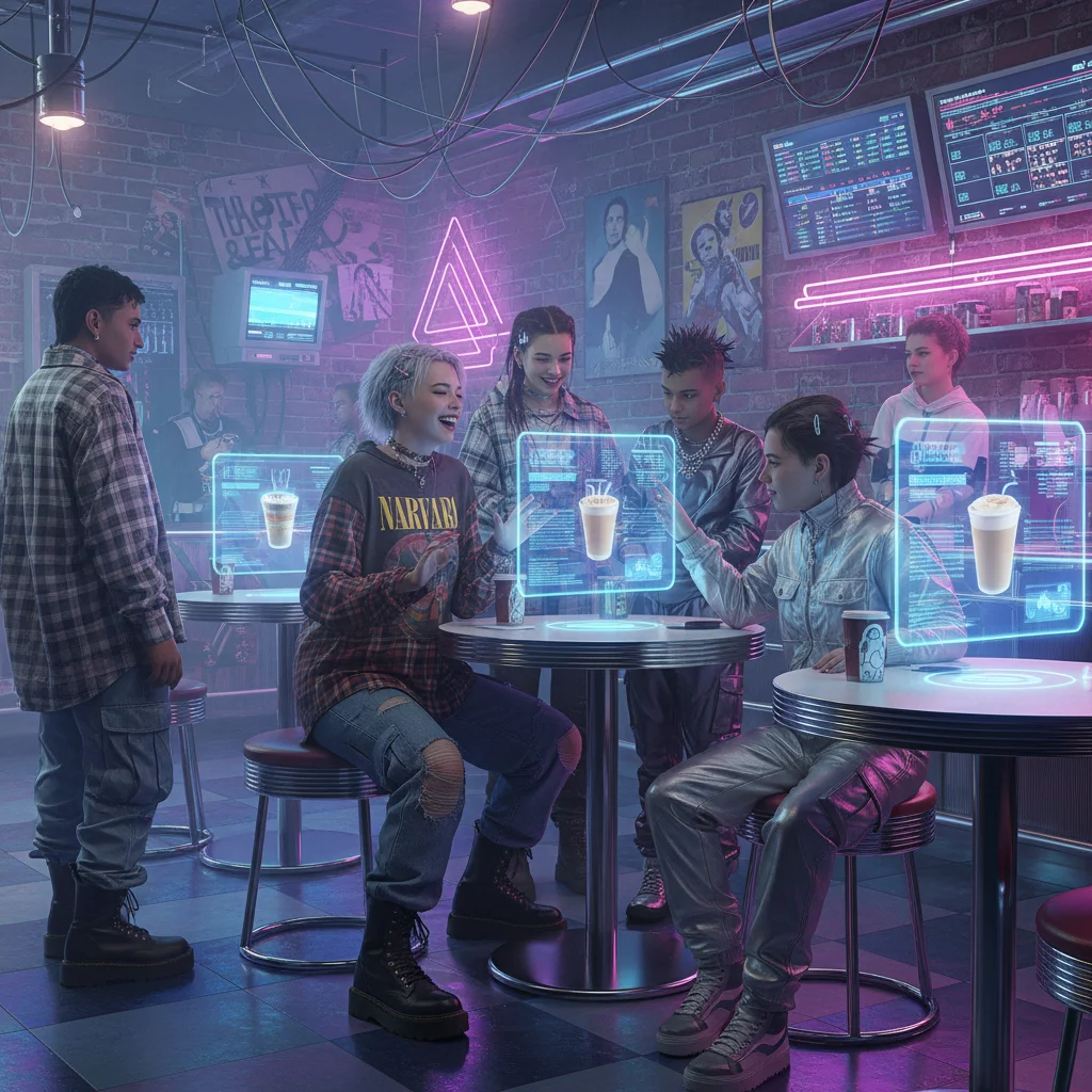 Retro-futuristic fashion and technology blend