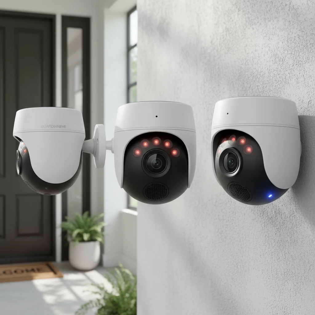 Advanced smart home security camera with night vision and two-way audio.