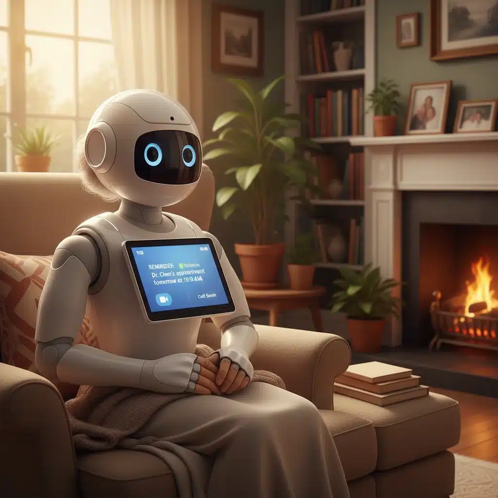 Companion robot providing assistance and companionship to an elderly individual
